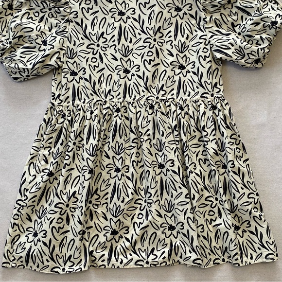 Elizabeth James Daphne Scribble Dress Puff Sleeves Pockets - Picture 8 of 15
